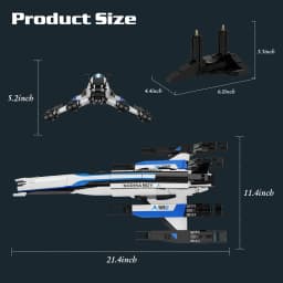 Normandy SR-2 Spaceship Building Blocks Set with Display Stand,Brithday Gifts for Fans Adults