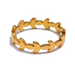 Yhpup High Quality Minimalist Stainless Steel PVD Plated Heart Geometric Chic Finger Ring Golden Fashion Jewelry Women Gift