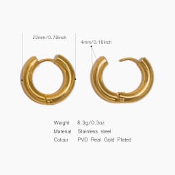 Classical Hoop Earrings, Fashionable and Versatile Stainless Steel Jewelry
