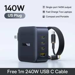 【New Sale】Baseus 140W GaN Charger PD Charger USB C Charger Fast Charge For Macbook Tablet Phone Charger For iPhone 17 16 15 14