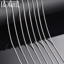 DOTEFFIL 925 Sterling Silver 5/10pcs/Lot 16/18/20/22/24/26/28/30 Inch 1.2mm Snake Chain Necklace For Woman Man Fashion Jewelry