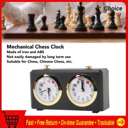 Chess Clock Professional Wind Up Multi Functional Mechanism Portable Large Easy To Read Dials Chinese Chess Mechanical Timer