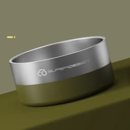 Super Design Stainless Steel Pet Bowl, Cat Bowl, Large-Diameter Dog Bowl, Dog Basin, Anti-Knock Slow Food Bowl