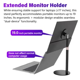 Kimdoole Portable Monitor Height Adjustable Retractable Desktop Magnetic Stand Compatible With IPad Up To 18 Inch Pc Accessories