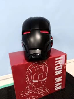 Iron Man Mk50 Helmet Automatic 1:1 Machine Avengers Cosplay Electric Open Close English Voice Remote Control Toy Christmas Gift