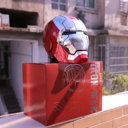 Iron Man Mk50 Helmet Automatic 1:1 Machine Avengers Cosplay Electric Open Close English Voice Remote Control Toy Christmas Gift