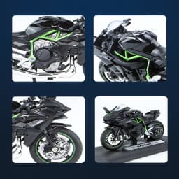 1:18 H2R Alloy Motorcycle Model Toy Boy Diecast Metal Vehicle Fast and Furious One Piece Hot Wheel Miniature Gift for Children
