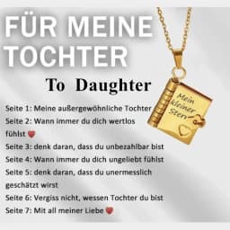 Mi Pequeña Estrella Book Necklaces Daughter Son My Little Star Openable Book Pendant Spanish Mi Campeón Necklace German Jewelry