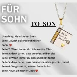 Mi Pequeña Estrella Book Necklaces Daughter Son My Little Star Openable Book Pendant Spanish Mi Campeón Necklace German Jewelry