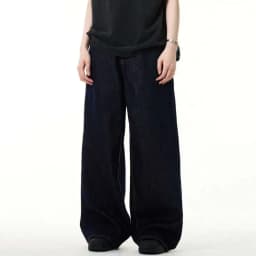 IEFB Simple Men's Denim Pants Vintage Washing Wide Leg Loose Jeans Casual Straight American Style Male Trousers New 2026 9W190