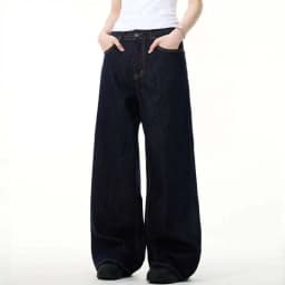 IEFB Simple Men's Denim Pants Vintage Washing Wide Leg Loose Jeans Casual Straight American Style Male Trousers New 2026 9W190