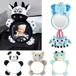 Black White View Back Seat Mirror Baby Car Mirror Safety Seat Headrest Rearview Mirror Baby Facing Rear Ward Car Kids Monitor