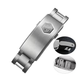 San Martin New Fly Adjustable Clasp Watch Parts Bracelet OTF Clasp For 16mm Specified Model Buckle Folding Clasp Non-universal