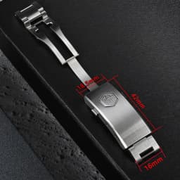 San Martin New Fly Adjustable Clasp Watch Parts Bracelet OTF Clasp For 16mm Specified Model Buckle Folding Clasp Non-universal