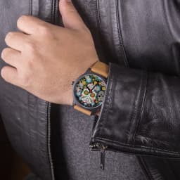 Cool Men's Watch Flowers New in Men's Watches Wrist Timepiece Gift Customizable Patterns Colorful Skull Souvenir