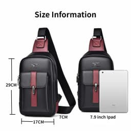 Chest Bag Men's Leather Shoulder Bag Sports Multi-function Cross Body Running Waterproof Training Travel Messenger Pack Handbag