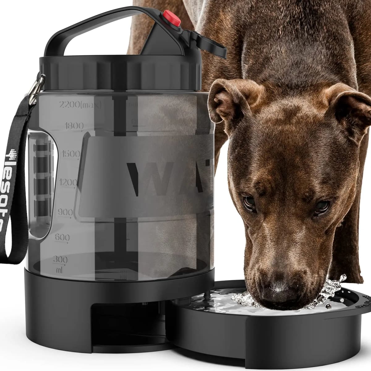 Lesotc 77oz Portable Dog Travel Water Bottle Large Capacity Pet Water Bowl for Camping Hiking Beach Hunting