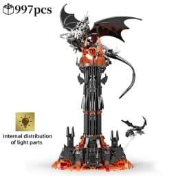Moc-Lord Movie Rings Model The Fell Beast Magic Tower Building Blocks Fortress Castle Creative Assemble Bricks Toys Gift For Ki