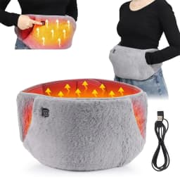 1Pcs Electric Heating Pad for Women 3-Temperature Settings, Adjustable Waist Warmer Belt with Crystal Velvet Washable Back Belt