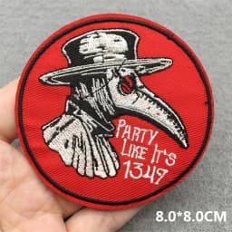 Punk Skull Embroidered Patches For Clothing Sticker Horror Patch Iron On Patches On Clothes DIY Sewing/Fusible Patch