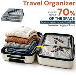 Vacuum Bags for Clothes Travel Set,Clothing Compression Bag That Saves Luggage Space,With Electric Pump for Travel & Home