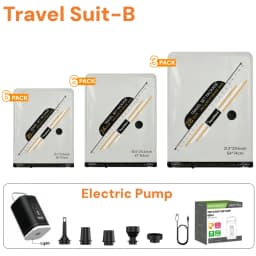 Vacuum Bags for Clothes Travel Set,Clothing Compression Bag That Saves Luggage Space,With Electric Pump for Travel & Home
