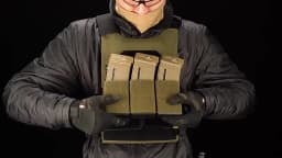 Tactical AC-1 Lightweight Vest Plate Carrier Set with Triple Magazine Elastic Pouch, Candy Storage Hunting Bag, 2.5cm Buckle