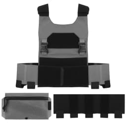 Tactical AC-1 Lightweight Vest Plate Carrier Set with Triple Magazine Elastic Pouch, Candy Storage Hunting Bag, 2.5cm Buckle
