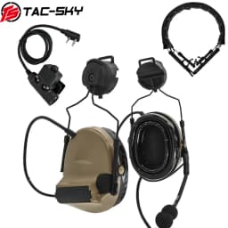 TAC -SKY COMTA II Tactical Headset With ARC Rail Adapter Hearing Protection Airsoft Headphone Noise-cancelling Shooting Earmuff