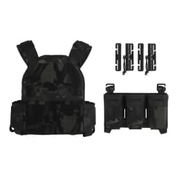 Tactical Sub-Zero Plate Carrier Airsoft Hunting Vest with MultiCaliber 9MM 6Pcs Long Mag/5.56 Triple Magazine Pouch