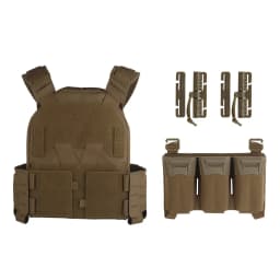 Tactical Sub-Zero Plate Carrier Airsoft Hunting Vest with MultiCaliber 9MM 6Pcs Long Mag/5.56 Triple Magazine Pouch