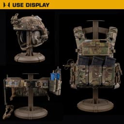 Tactical Equipment Display Stand for Body Armor/Fast Helmet/MOLLE Waist Belt Rack Hunting Airsoft Vest Plate Carrier Holder