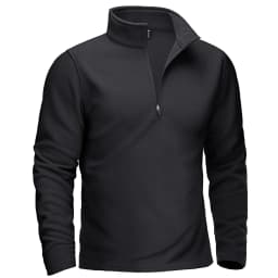 TACVASEN Turtleneck Fleece Sweatshirts Thermal Quarter-Zip Lightweight Pullovers Casual Warm Breathable Hiking Golf Sweaters