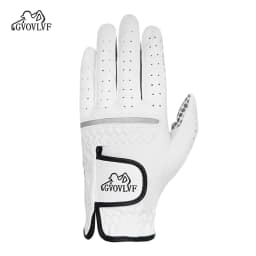 GVOVLVF Golf Gloves Genuine Sheepskin Leather Men Non-slip Soft Fabric Breathable Comfortable Fitting For Golfers