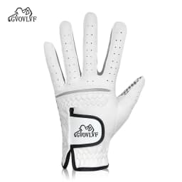 GVOVLVF Golf Gloves Genuine Sheepskin Leather Men Non-slip Soft Fabric Breathable Comfortable Fitting For Golfers