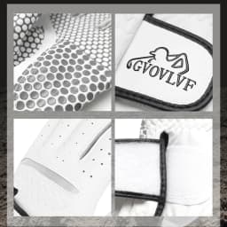 GVOVLVF Golf Gloves Genuine Sheepskin Leather Men Non-slip Soft Fabric Breathable Comfortable Fitting For Golfers