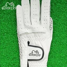 GVOVLVF Golf Gloves Genuine Sheepskin Leather Men Non-slip Soft Fabric Breathable Comfortable Fitting For Golfers