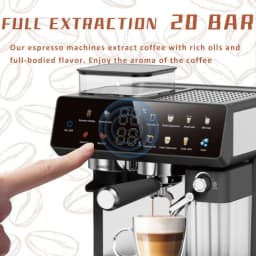 220V Semi-automatic Italian Coffee Machine With Grinding Function Espresso Coffee Maker Home Use Commercial Coffee Machine