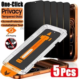 1-5PCS Oleophobic Coating Privacy Screen Protectors For iPhone 17 Pro Max iPhone 18 Pro Air 16 15 14 13 12 11 16e Tempered Glass