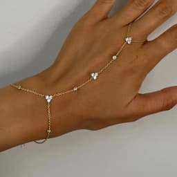 2025 Summer New Rhinestone Flower Bracelet Geometric Crystal Metal Bracelet for Women Beach Party Jewelry Accessories