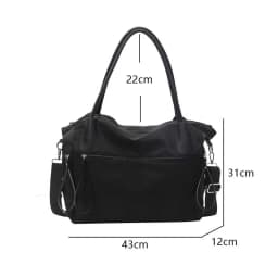 Vintage Nylon Women Shoulder Bag Large Capacity Waterproof Shoulder Bag Daily Commuting Handbag Travel Totes Bags Female Purses