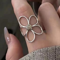 PANJBJ 925 Sterling Silver Stars Ring For Women Blue Crystal Opening Sweet Romance Irregular Versatile Jewelry Gift Dropshipping