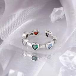 PANJBJ 925 Sterling Silver Stars Ring For Women Blue Crystal Opening Sweet Romance Irregular Versatile Jewelry Gift Dropshipping