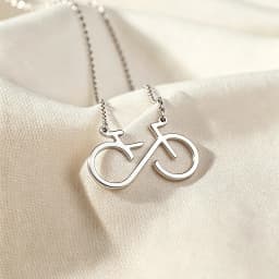 Sporty Stainless Steel Bicycle Pendant Necklace Travel Sports Bike Jewelry Gift for Women Men