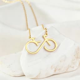 Sporty Stainless Steel Bicycle Pendant Necklace Travel Sports Bike Jewelry Gift for Women Men