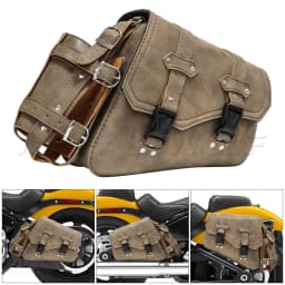 Motorcycle Swing Arm Bags Swingarm Bag Waterproof Saddlebag for Softail Standard Dyna Low Rider Sport Glide Left Side Solo Bags