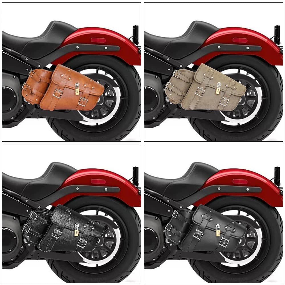 Universal Waterproof Motorcycle Side Bag Retro Motorbike Tail Bag Hanging Storage for Electric Vehicles Rear Seat
