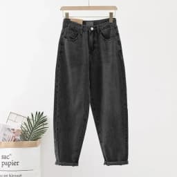 Korean Fashion High Waist Jeans Women Clothing Stretch Streetwear Harem Pants Vintage Loose Baggy Denim Jeans C472