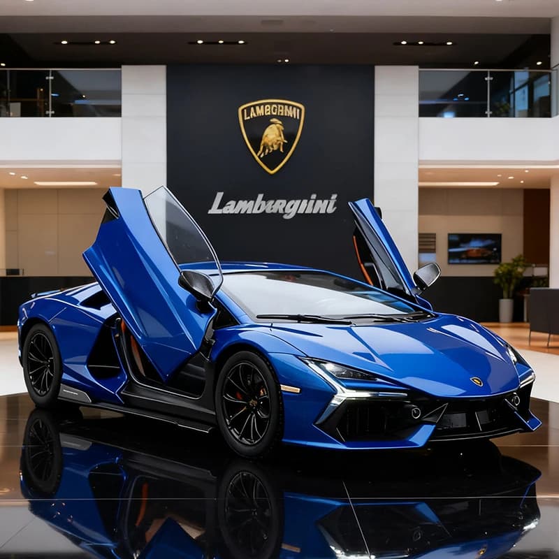 1:24 Lamborghini Revuelto Supercar Alloy Car Model Sound and Light Pull Back Car Model Collectibles Birthday Gift