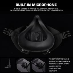 Special Tactical Respirator Gas Mask Communication Version Outdoor Hunting Combat Airsoft Half Face Mask Halloween Cosplay Props